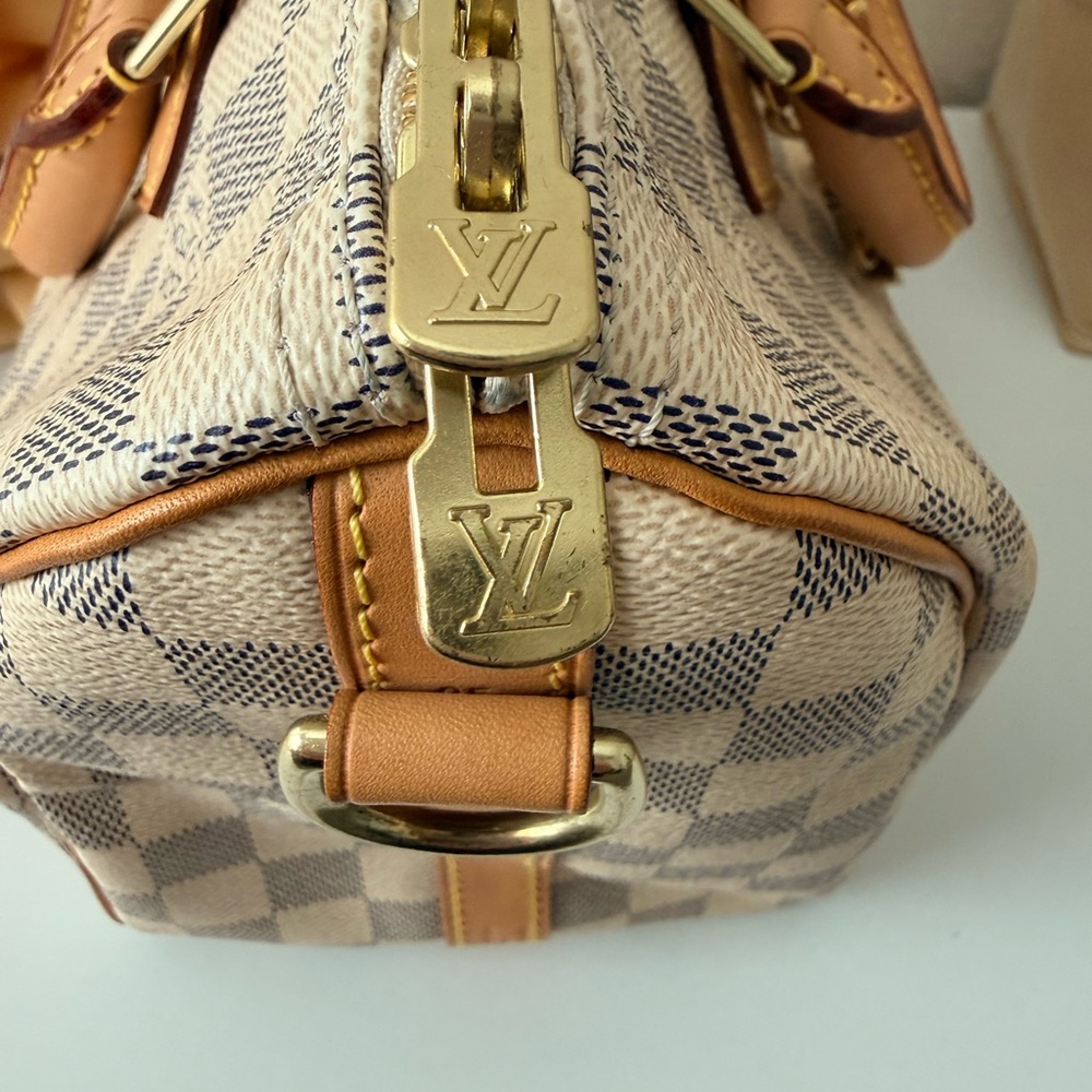 Louis Vuitton Speedy Bandoulière 25 Damier Azur Jacquard Strap,Wallet,bag charm - Picture 9 of 16
